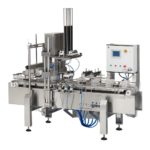 Dual-lane lid placer & closer machine - Ligne de conditionnement à deux voies automatique - FDS1400D